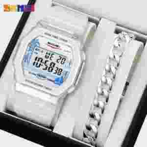 Skmei 2390/2391 Multifunctional Digital Sports Watch with Dual Time, Alarm and Chronograph for Men and Women (50M Waterproof)