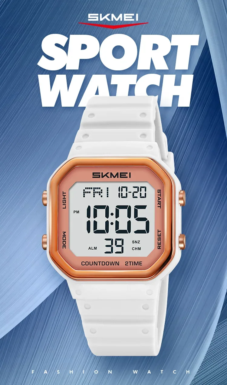 SKMEI EL Light Waterproof Electronic Watches Sports Digital Wristwatch For Men Women Students Chrono Military Watch Reloj Hombre