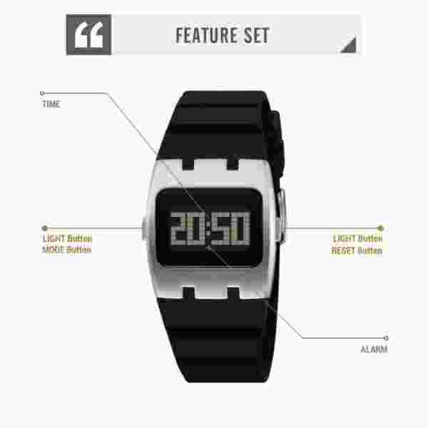 Skmei 2415 Multifunctional Digital Metal Fashion Watch with EL Light (30M Waterproof) - Image 4