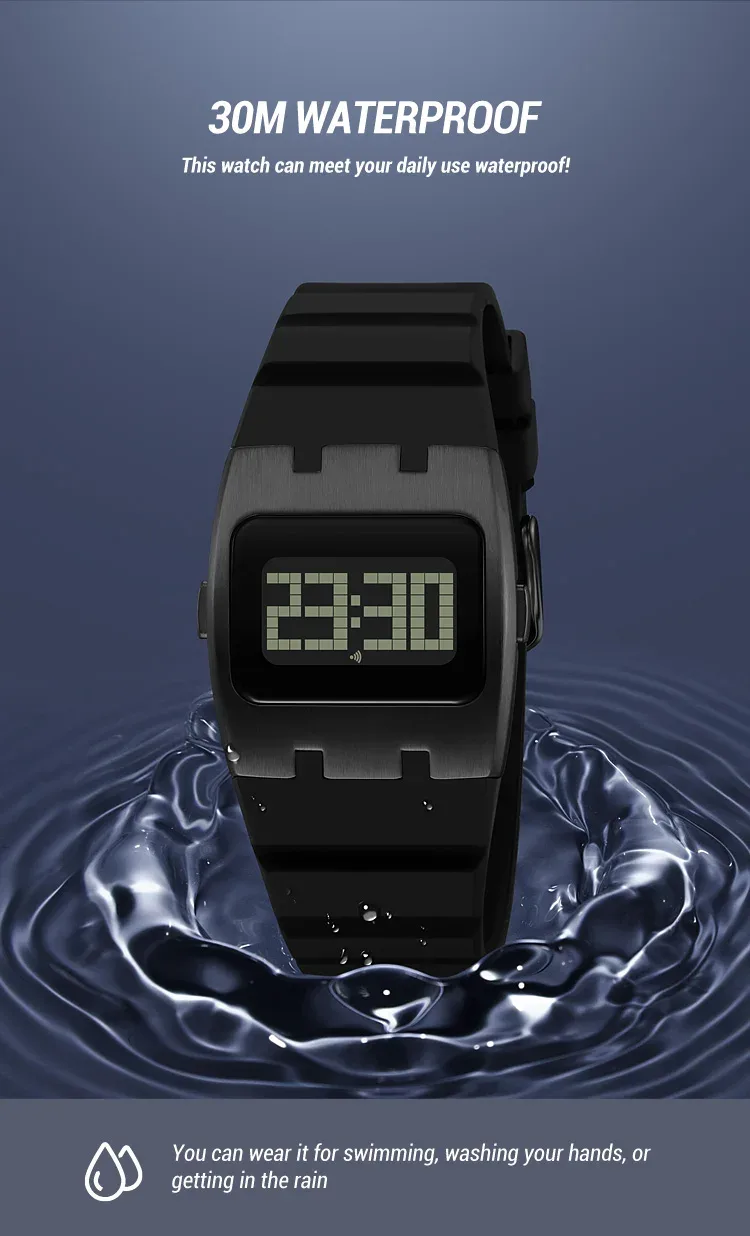 SKMEI Casual Waterproof Electronics Watches Sports Digital Wristwatch For Mens Women Students LED Display Shockproof Watch Reloj