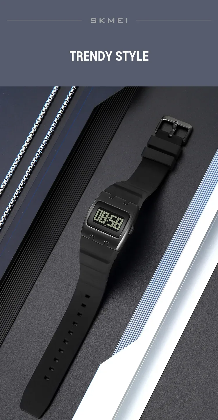 SKMEI Casual Waterproof Electronics Watches Sports Digital Wristwatch For Mens Women Students LED Display Shockproof Watch Reloj