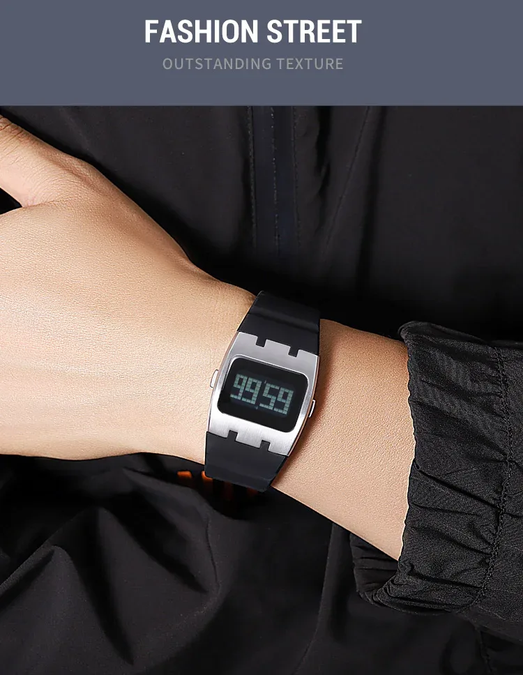 SKMEI Casual Waterproof Electronics Watches Sports Digital Wristwatch For Mens Women Students LED Display Shockproof Watch Reloj
