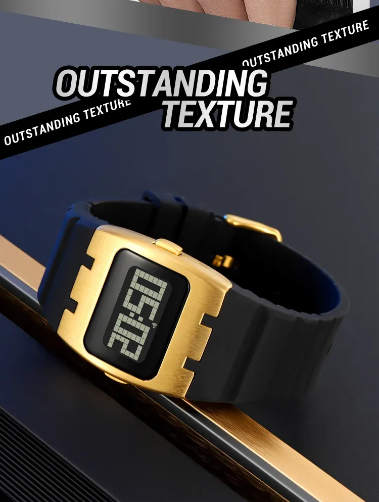 SKMEI Casual Waterproof Electronics Watches Sports Digital Wristwatch For Mens Women Students LED Display Shockproof Watch Reloj