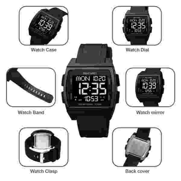 SKMEI Casual Multifunctional Waterproof Electronic Watches Sports Digital Wristwatch For Men Women Shockproof Watch Reloj Hombre - Image 5