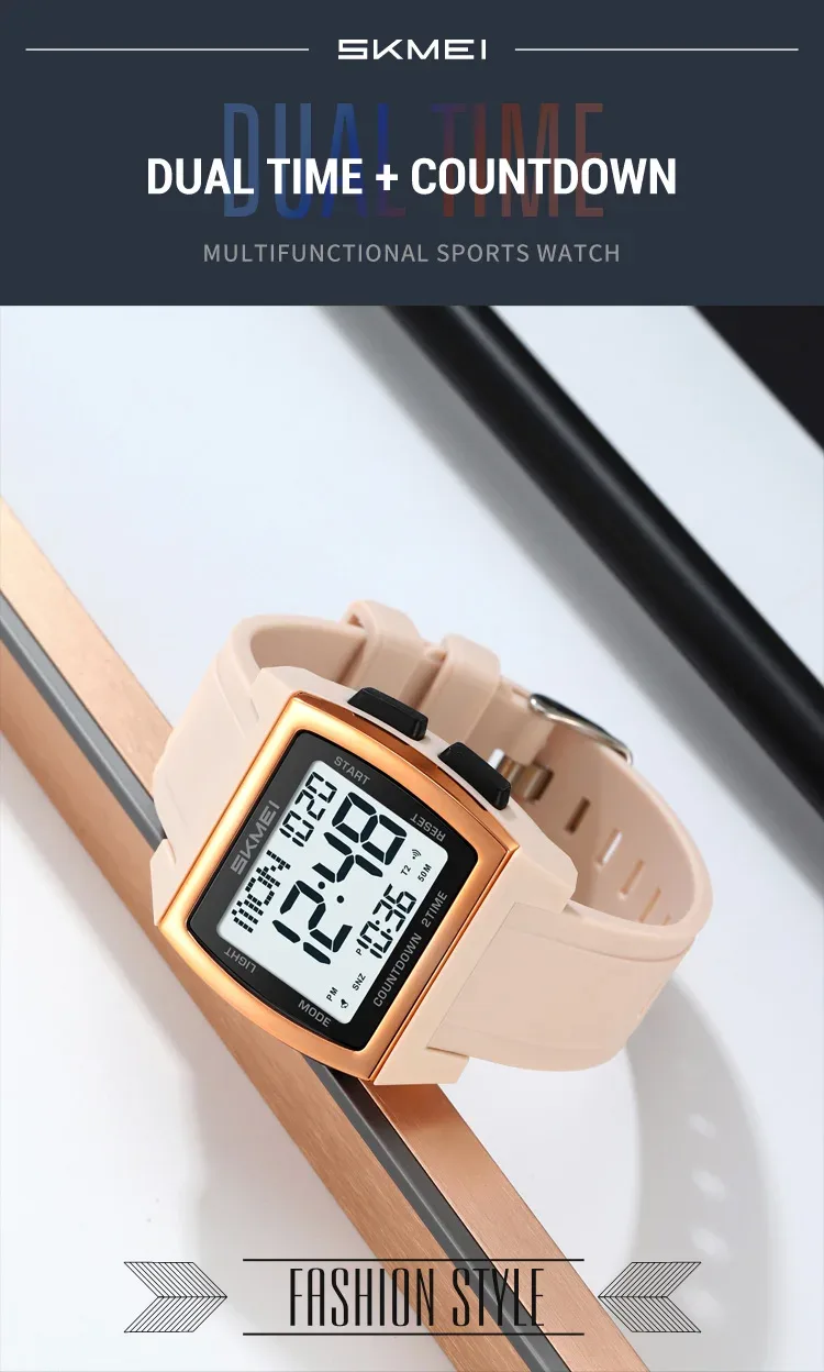 SKMEI Casual Multifunctional Waterproof Electronic Watches Sports Digital Wristwatch For Men Women Shockproof Watch Reloj Hombre