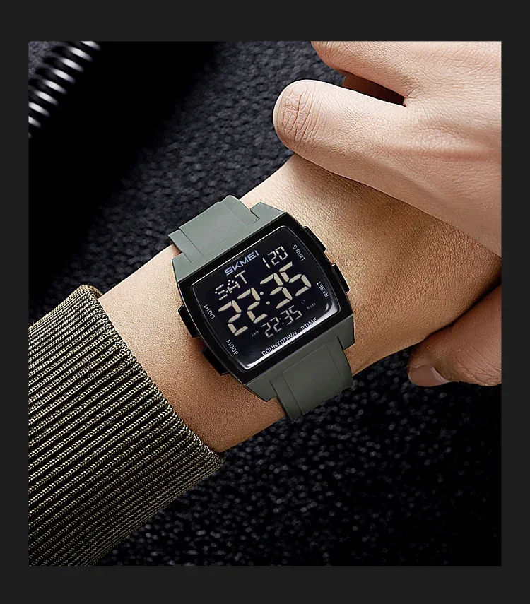 SKMEI Casual Multifunctional Waterproof Electronic Watches Sports Digital Wristwatch For Men Women Shockproof Watch Reloj Hombre