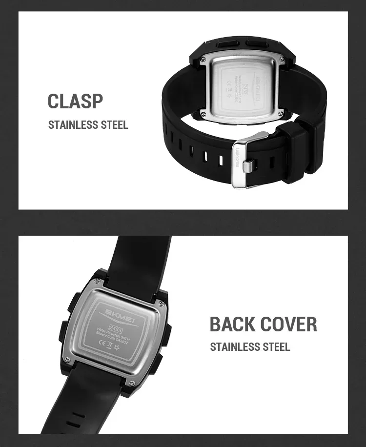 SKMEI Casual Multifunctional Waterproof Electronic Watches Sports Digital Wristwatch For Men Women Shockproof Watch Reloj Hombre