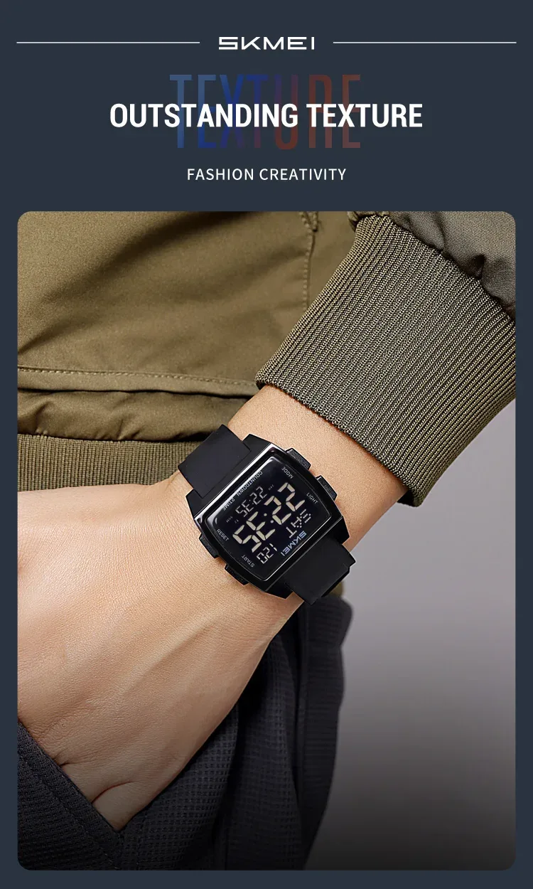 SKMEI Casual Multifunctional Waterproof Electronic Watches Sports Digital Wristwatch For Men Women Shockproof Watch Reloj Hombre