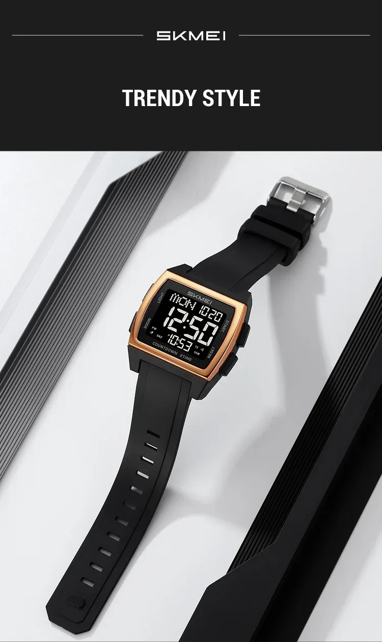 SKMEI Casual Multifunctional Waterproof Electronic Watches Sports Digital Wristwatch For Men Women Shockproof Watch Reloj Hombre