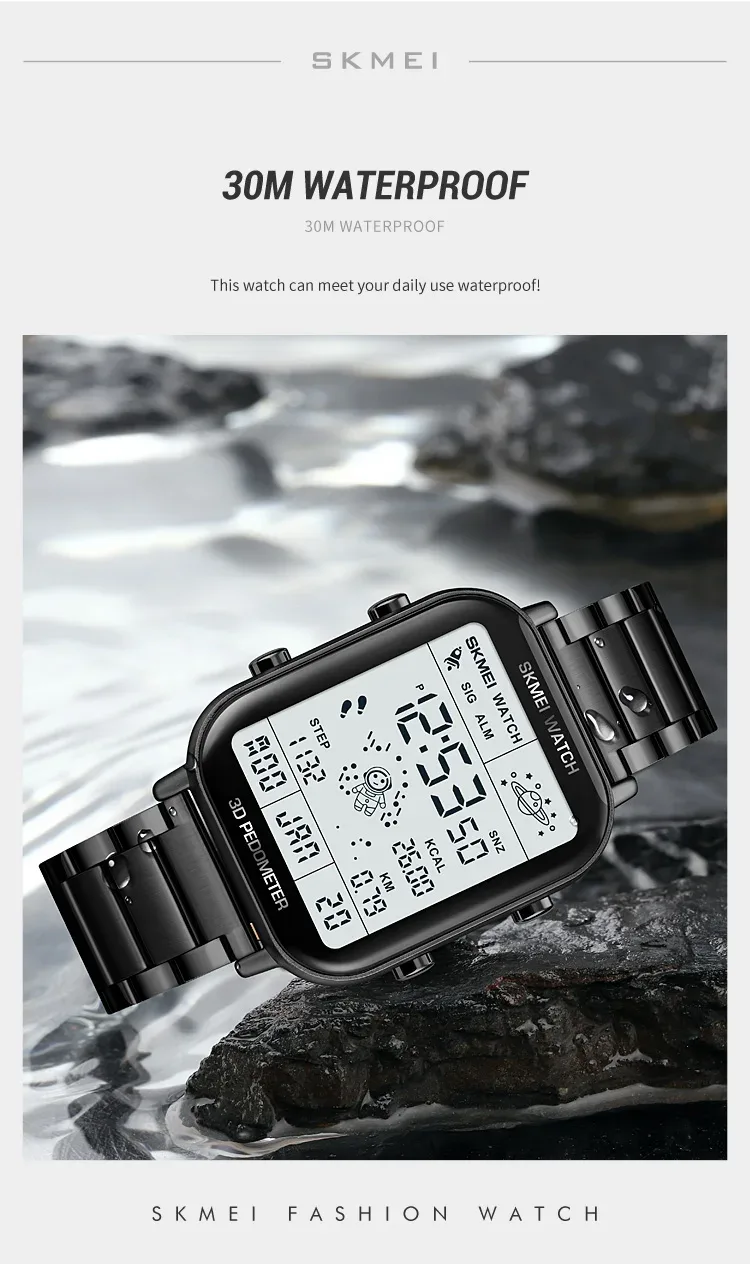 SKMEI Sport Pedometer Calorie Calculation Digital Watches Gifts Men Women Wristwatches and Bracelet Stopwatch Watch Reloj Hombre