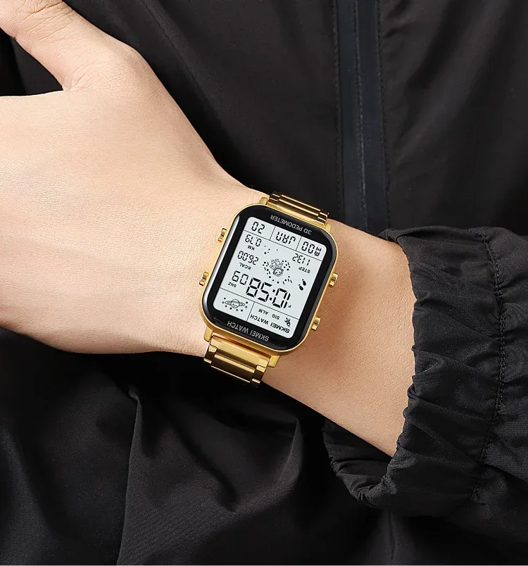 SKMEI Sport Pedometer Calorie Calculation Digital Watches Gifts Men Women Wristwatches and Bracelet Stopwatch Watch Reloj Hombre