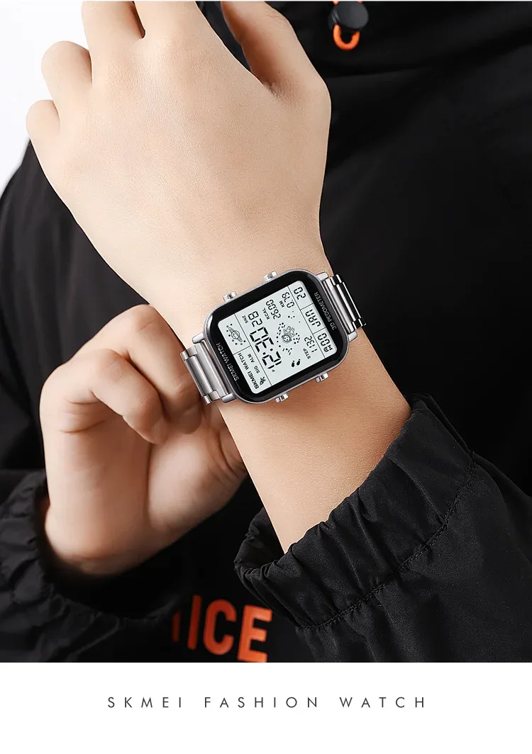 SKMEI Sport Pedometer Calorie Calculation Digital Watches Gifts Men Women Wristwatches and Bracelet Stopwatch Watch Reloj Hombre