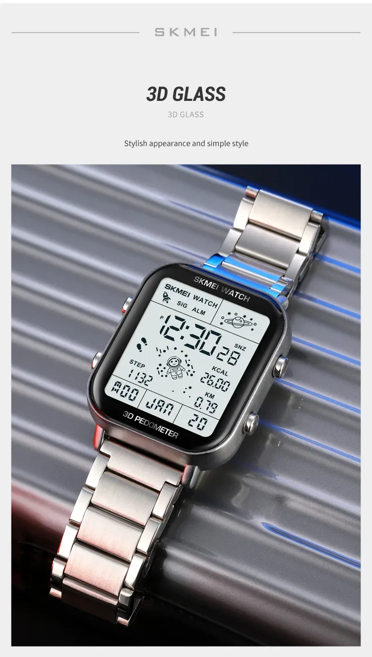 SKMEI Sport Pedometer Calorie Calculation Digital Watches Gifts Men Women Wristwatches and Bracelet Stopwatch Watch Reloj Hombre