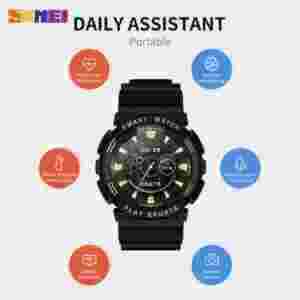 SKMEI W50 Smart Watch for iOS and Android with Heart Rate Monitor, Blood Oxygen Tracker, and Sleep Analysis (IP67 Waterproof)