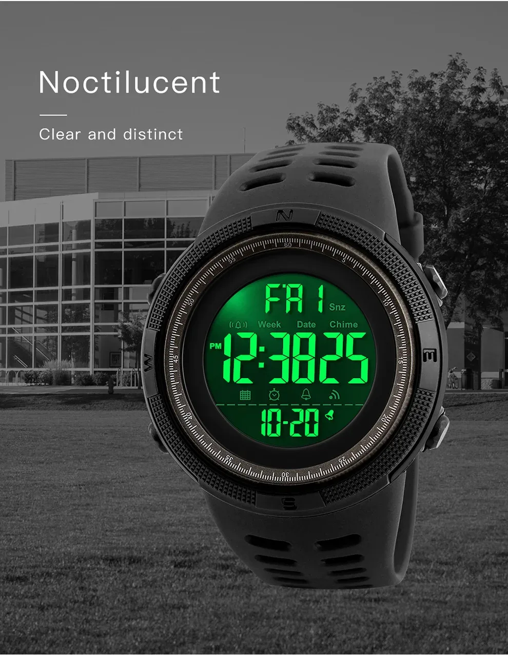 SKMEI Multifunction Large Dial Digital Watches Outdoor Sports Watch For Men Women Waterproof Electronics Wristwatch and Bracelet