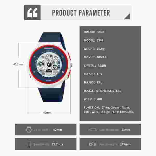 Skmei 2346 Multifunctional Digital Sport Watch for Men (50M Waterproof) - Image 6
