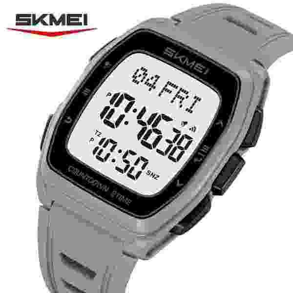 Skmei 2441 Digital World Time Sport Watch for Men with 50M Water Resistance