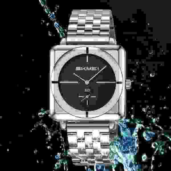 Skmei 2413 Minimalist Stainless Steel Watch for Men and Women with 30M Water Resistance - Image 2