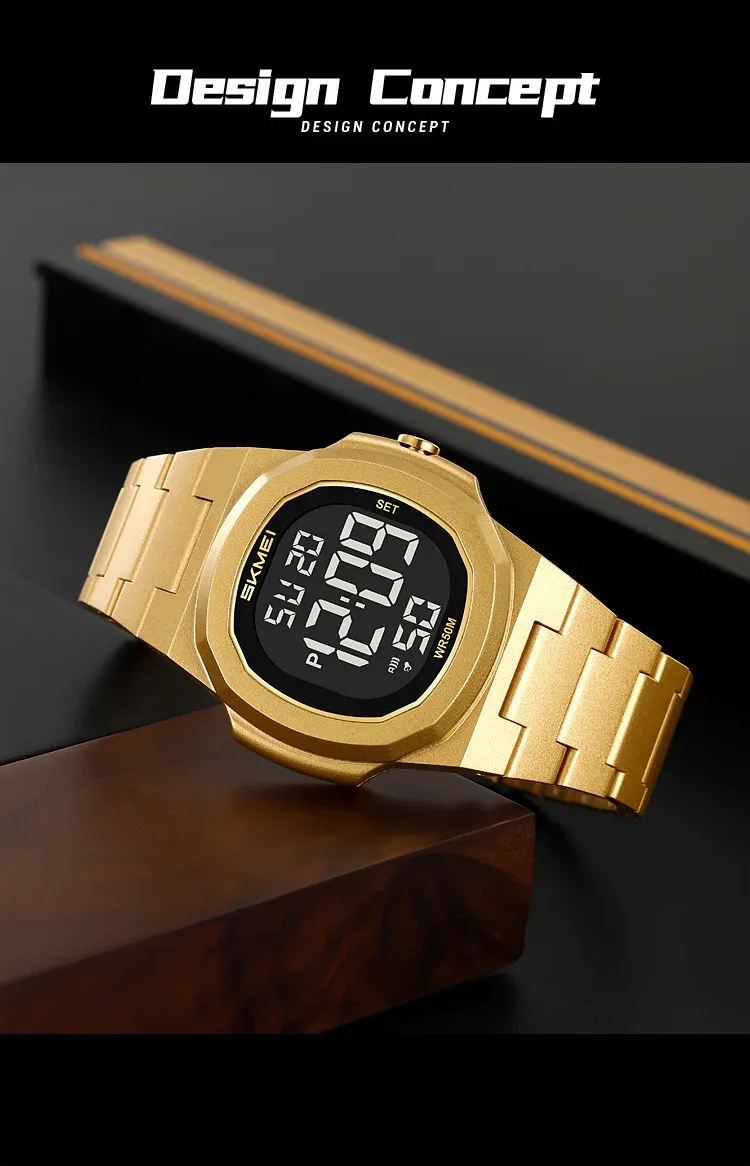 SKMEI Fashion Waterproof Electronic Watches Sports Digital Wristwatch For Men Women Creative Count Down Timer Watch Reloj Hombre