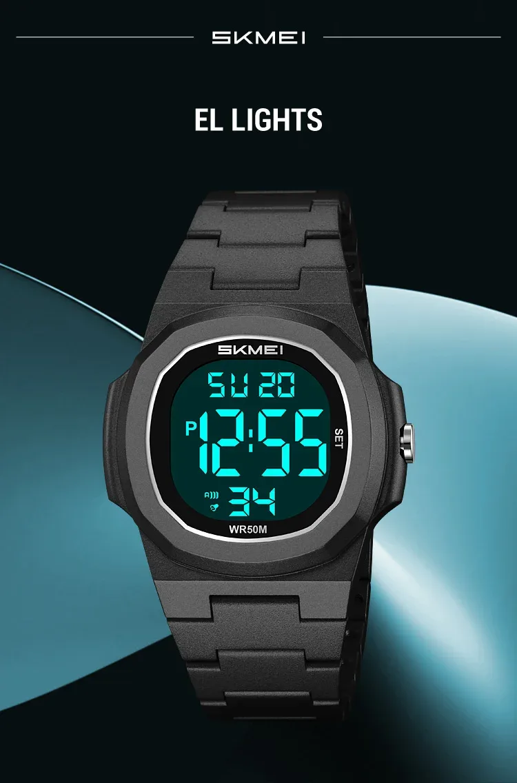 SKMEI Fashion Waterproof Electronic Watches Sports Digital Wristwatch For Men Women Creative Count Down Timer Watch Reloj Hombre