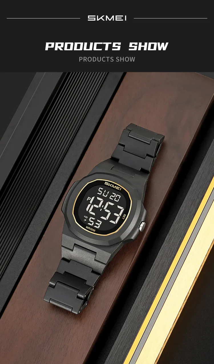 SKMEI Fashion Waterproof Electronic Watches Sports Digital Wristwatch For Men Women Creative Count Down Timer Watch Reloj Hombre
