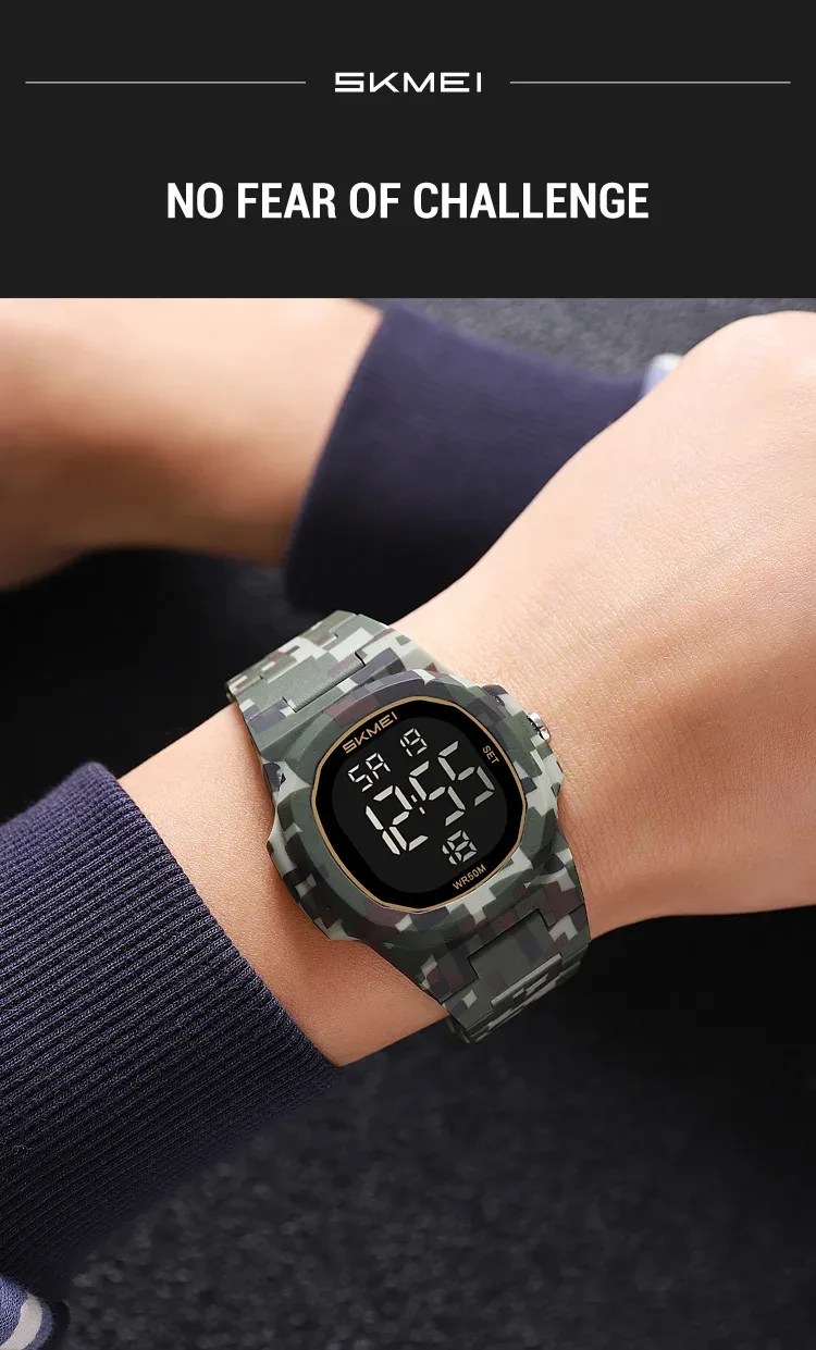SKMEI Fashion Waterproof Electronic Watches Sports Digital Wristwatch For Men Women Creative Count Down Timer Watch Reloj Hombre