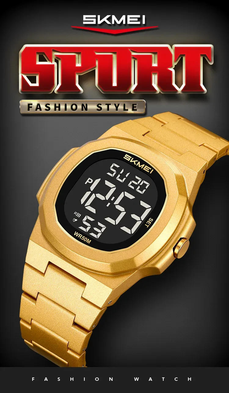 SKMEI Fashion Waterproof Electronic Watches Sports Digital Wristwatch For Men Women Creative Count Down Timer Watch Reloj Hombre