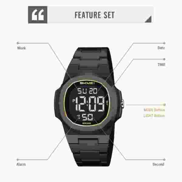 Skmei 2428 Digital Sports Watch for Men with Multiple Functions (50M Waterproof) - Image 5