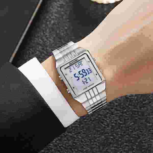 SKMEI 2335 Digital Multifunction Watch with Stainless Steel Band - Image 3