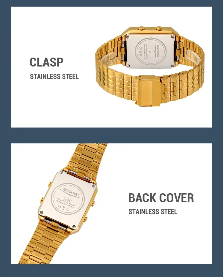SKMEI Business Digital Electronic Watch Fashion Watches For Men Women Waterproof Stainless Steel Strip Wristwatches Reloj Hombre