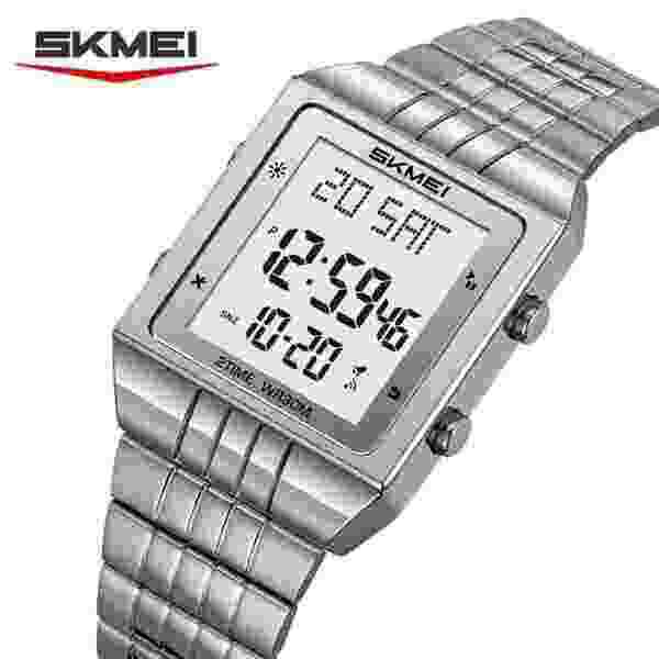 SKMEI 2335 Digital Multifunction Watch with Stainless Steel Band