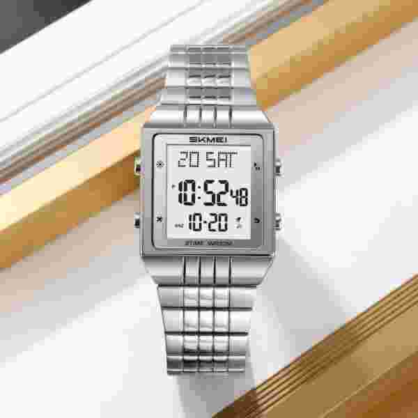 SKMEI 2335 Digital Multifunction Watch with Stainless Steel Band - Image 2