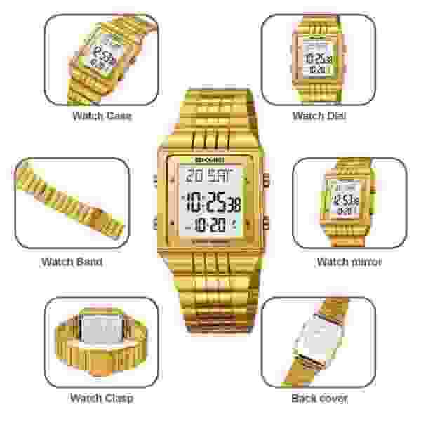 SKMEI 2335 Digital Multifunction Watch with Stainless Steel Band - Image 4