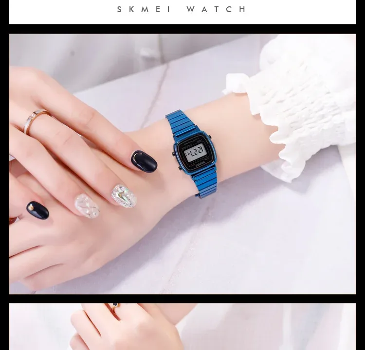 SKMEI Women Sports Watch Top Brands Luxury Waterproof Ladies Watches Small Dial Digital Wristwatch and Bracelet Relogio Feminino