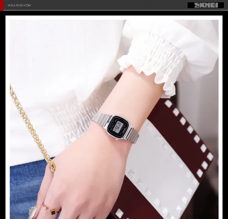 SKMEI Women Sports Watch Top Brands Luxury Waterproof Ladies Watches Small Dial Digital Wristwatch and Bracelet Relogio Feminino
