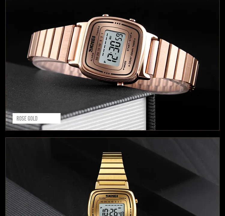 SKMEI Women Sports Watch Top Brands Luxury Waterproof Ladies Watches Small Dial Digital Wristwatch and Bracelet Relogio Feminino