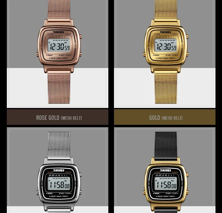SKMEI Women Sports Watch Top Brands Luxury Waterproof Ladies Watches Small Dial Digital Wristwatch and Bracelet Relogio Feminino