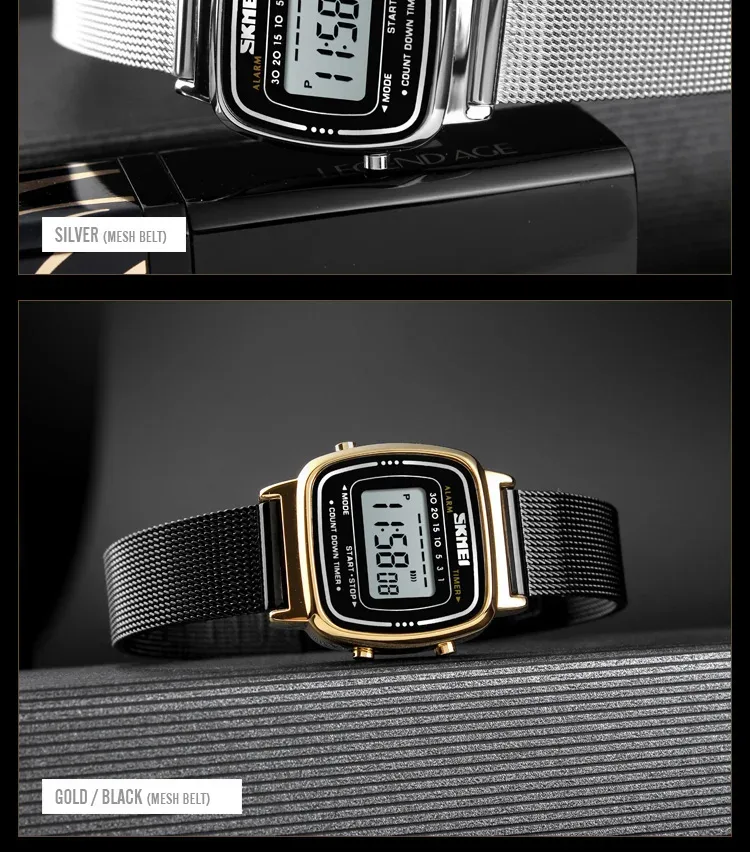 SKMEI Women Sports Watch Top Brands Luxury Waterproof Ladies Watches Small Dial Digital Wristwatch and Bracelet Relogio Feminino