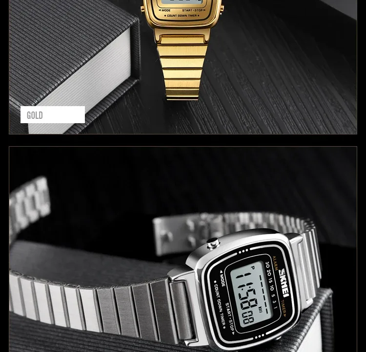 SKMEI Women Sports Watch Top Brands Luxury Waterproof Ladies Watches Small Dial Digital Wristwatch and Bracelet Relogio Feminino