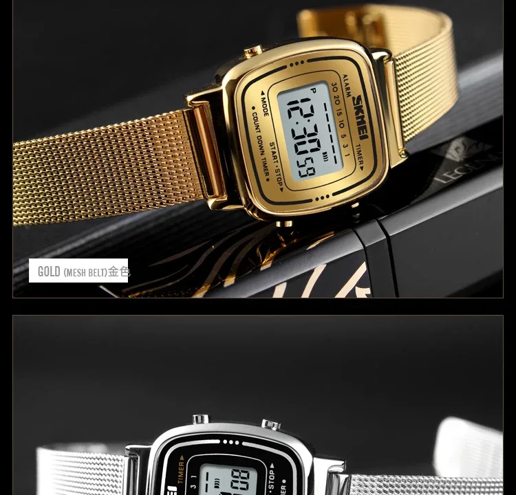 SKMEI Women Sports Watch Top Brands Luxury Waterproof Ladies Watches Small Dial Digital Wristwatch and Bracelet Relogio Feminino