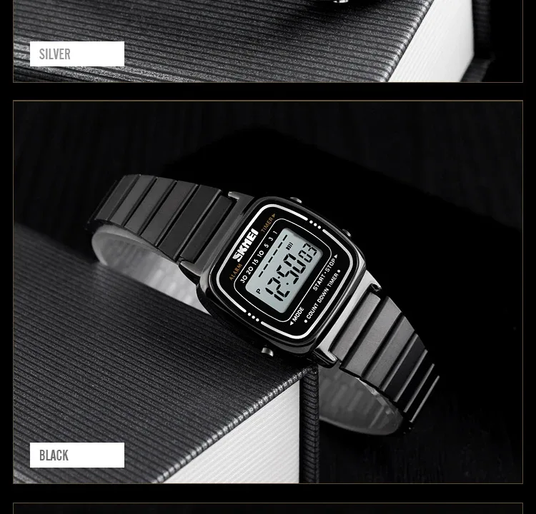 SKMEI Women Sports Watch Top Brands Luxury Waterproof Ladies Watches Small Dial Digital Wristwatch and Bracelet Relogio Feminino