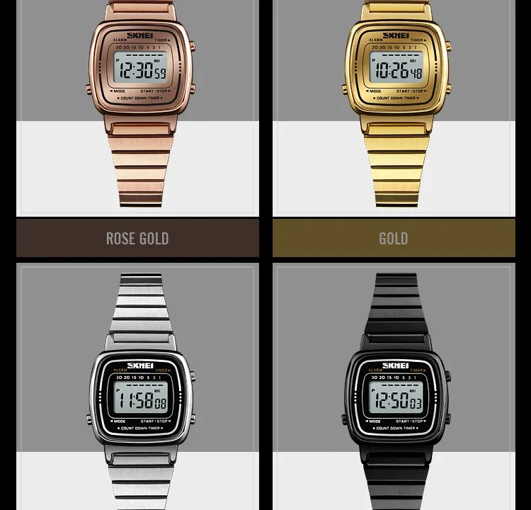 SKMEI Women Sports Watch Top Brands Luxury Waterproof Ladies Watches Small Dial Digital Wristwatch and Bracelet Relogio Feminino