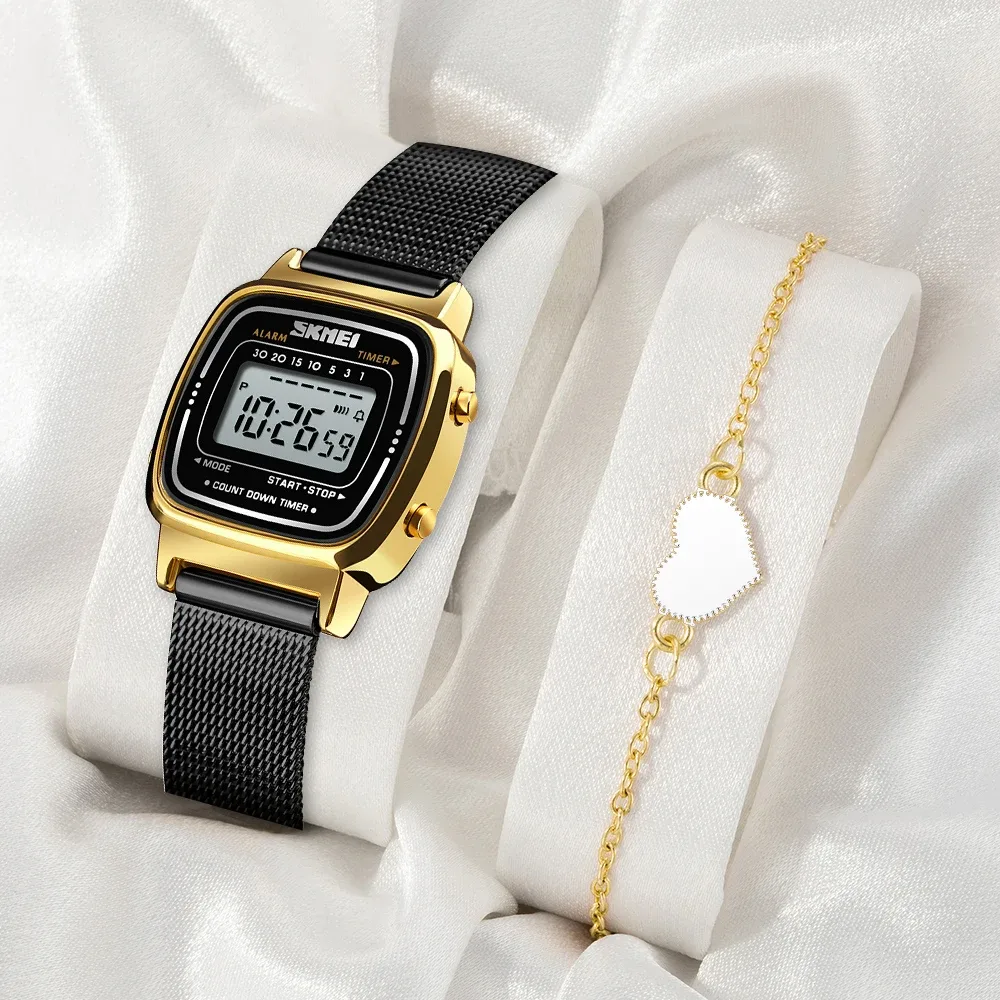 Black Gold-mesh belt
