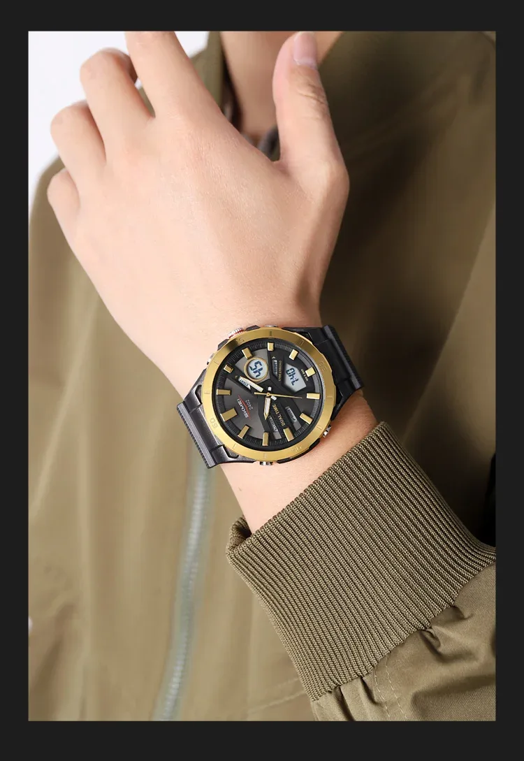 SKMEI Large Dial Digital Electronic Watch Fashion Business Quartz Watches For Men 5Bar Waterproof Quartz Wristwatch Reloj Hombre