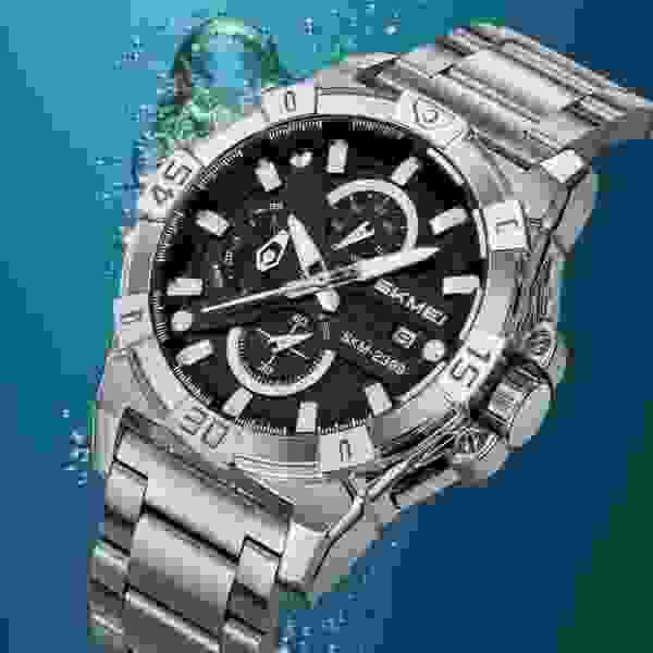 SKMEI 2399 Analog Digital Multifunction Watch for Men with Stopwatch, 30m Water Resistant - Image 2