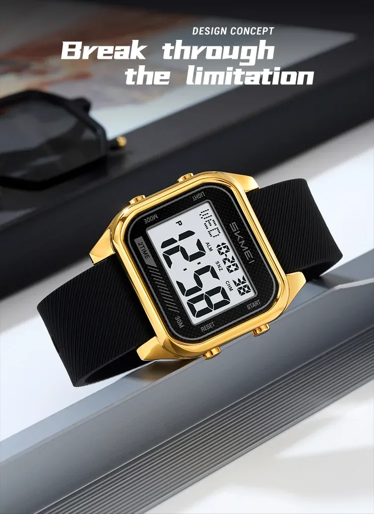 SKMEI Fashion Digital Electronic Sports Watches For Men Women Students Waterproof Countdown Alarm Clock Wristwatch Reloj Hombre
