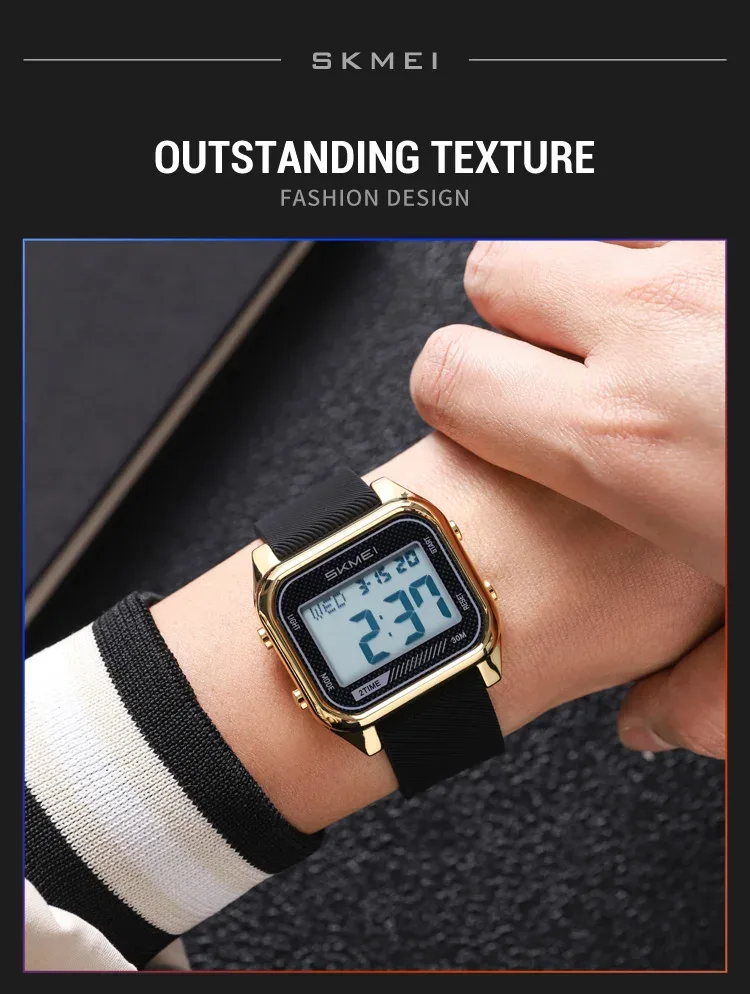 SKMEI Fashion Digital Electronic Sports Watches For Men Women Students Waterproof Countdown Alarm Clock Wristwatch Reloj Hombre