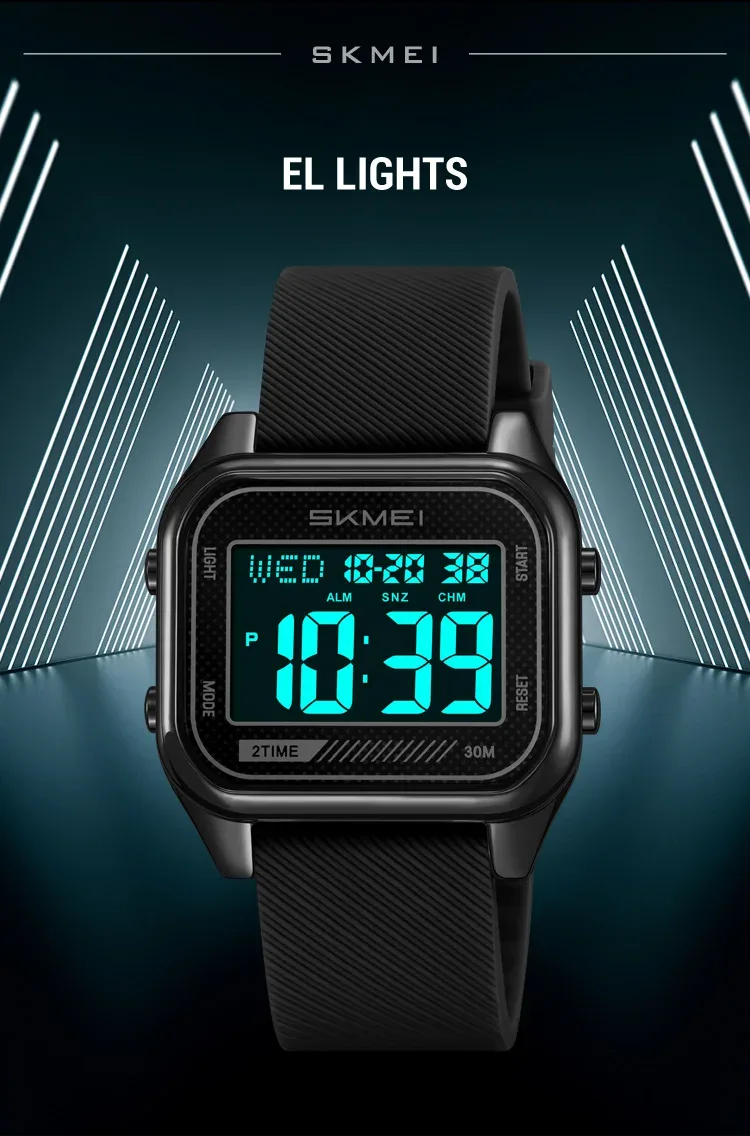 SKMEI Fashion Digital Electronic Sports Watches For Men Women Students Waterproof Countdown Alarm Clock Wristwatch Reloj Hombre