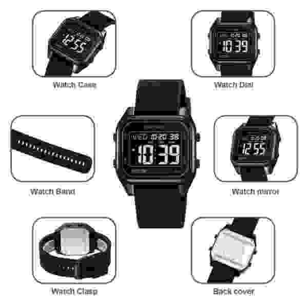 SKMEI 2496 Dual Time Digital Sports Watch for Men, Multifunctional with 30M Water Resistance - Image 4