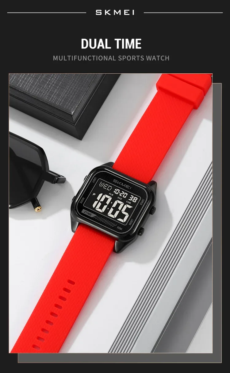 SKMEI Fashion Digital Electronic Sports Watches For Men Women Students Waterproof Countdown Alarm Clock Wristwatch Reloj Hombre